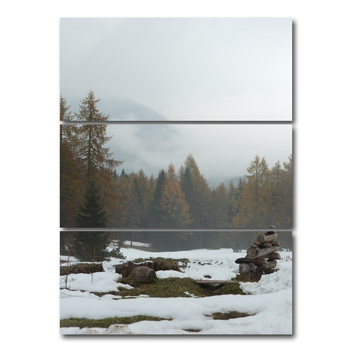AUTO-MOCKUP WHITE | Autumn or Winter | 3 Piece | Gallery Wrap Canvas | group=8x18_stacked