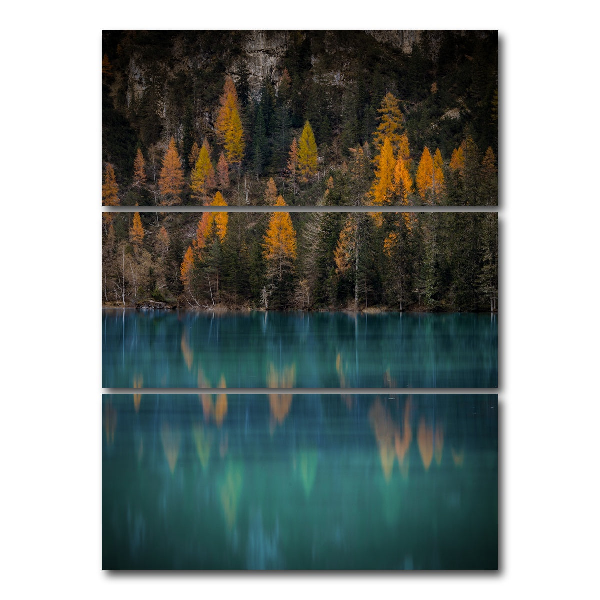 AUTO-MOCKUP WHITE | Autumn reflections | 3 Piece | Gallery Wrap Canvas | group=8x18_stacked