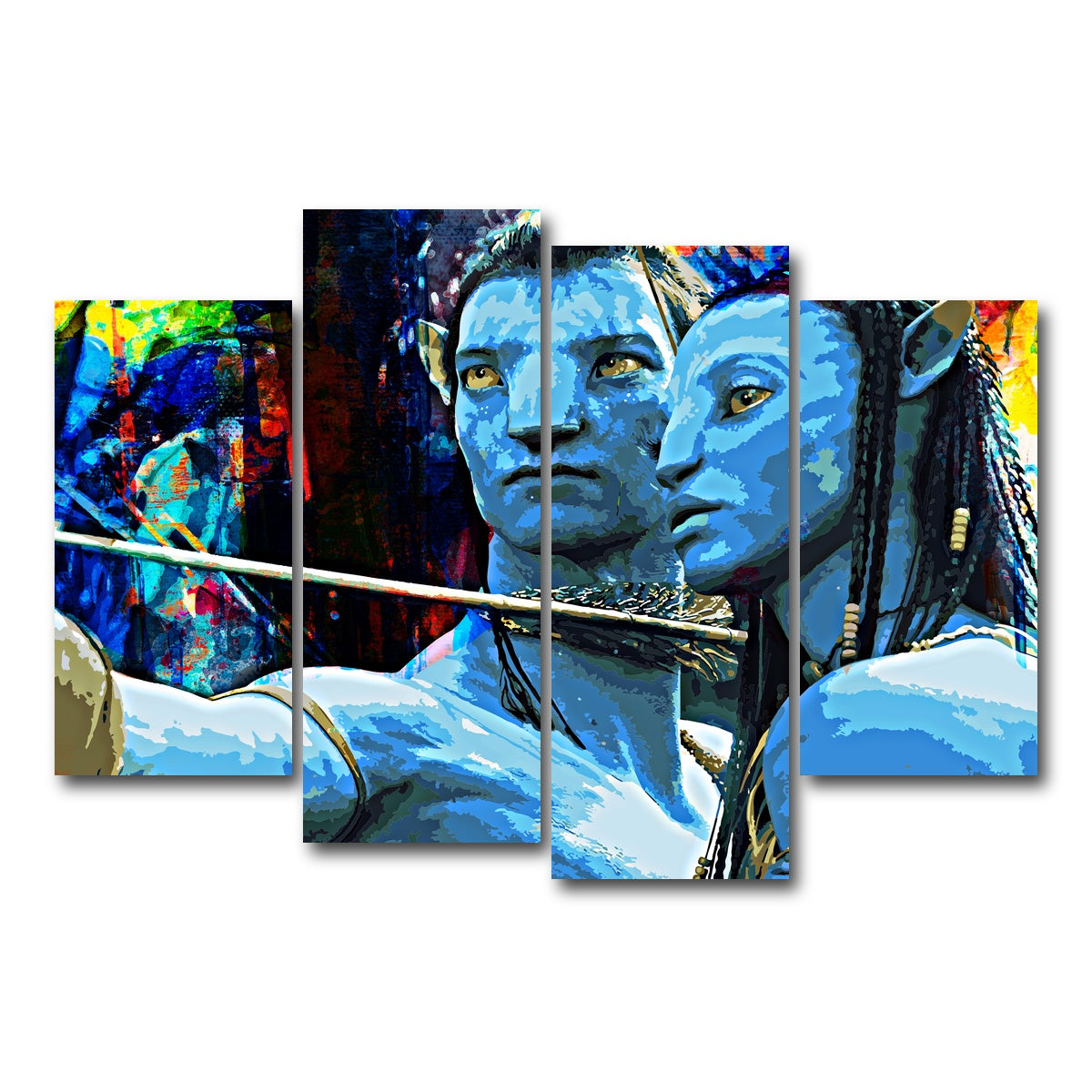 AUTO-MOCKUP WHITE | Avatar | 4 Piece | Gallery Wrap Canvas | group=4_short