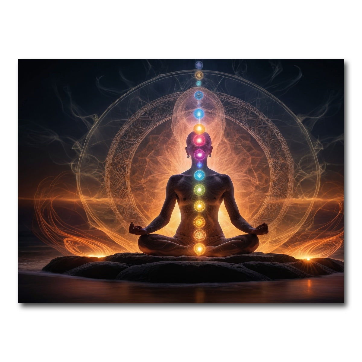AUTO-MOCKUP WHITE | Awakening in meditation | 1 Piece | Gallery Wrap Canvas | group=4x3