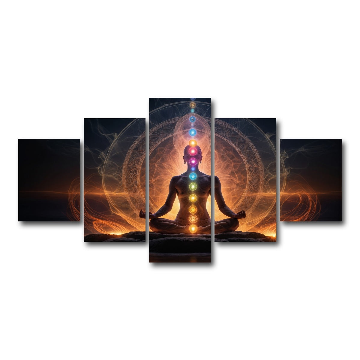 AUTO-MOCKUP WHITE | Awakening in meditation | 5 Piece | Gallery Wrap Canvas | group=5_short