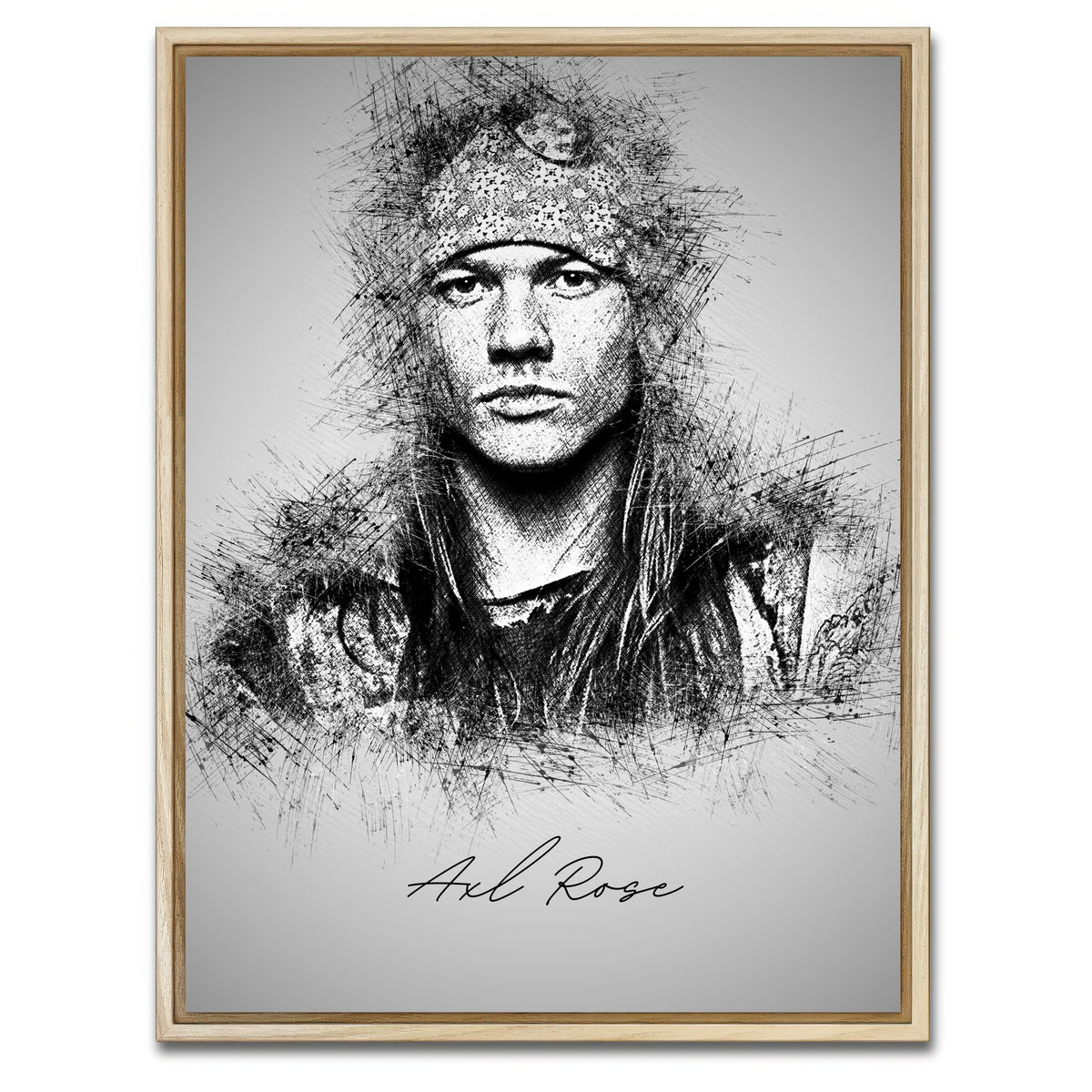 AUTO-MOCKUP WHITE | Axl Rose | 1 Piece | Natural Framed Canvas | group=3x4