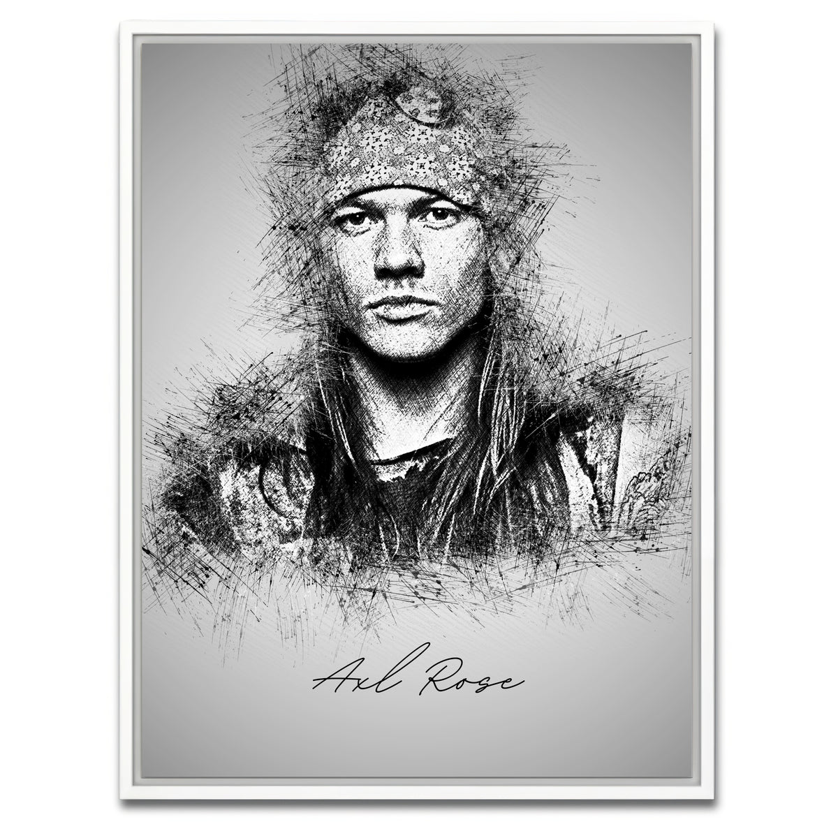 AUTO-MOCKUP WHITE | Axl Rose | 1 Piece | White Framed Canvas | group=3x4