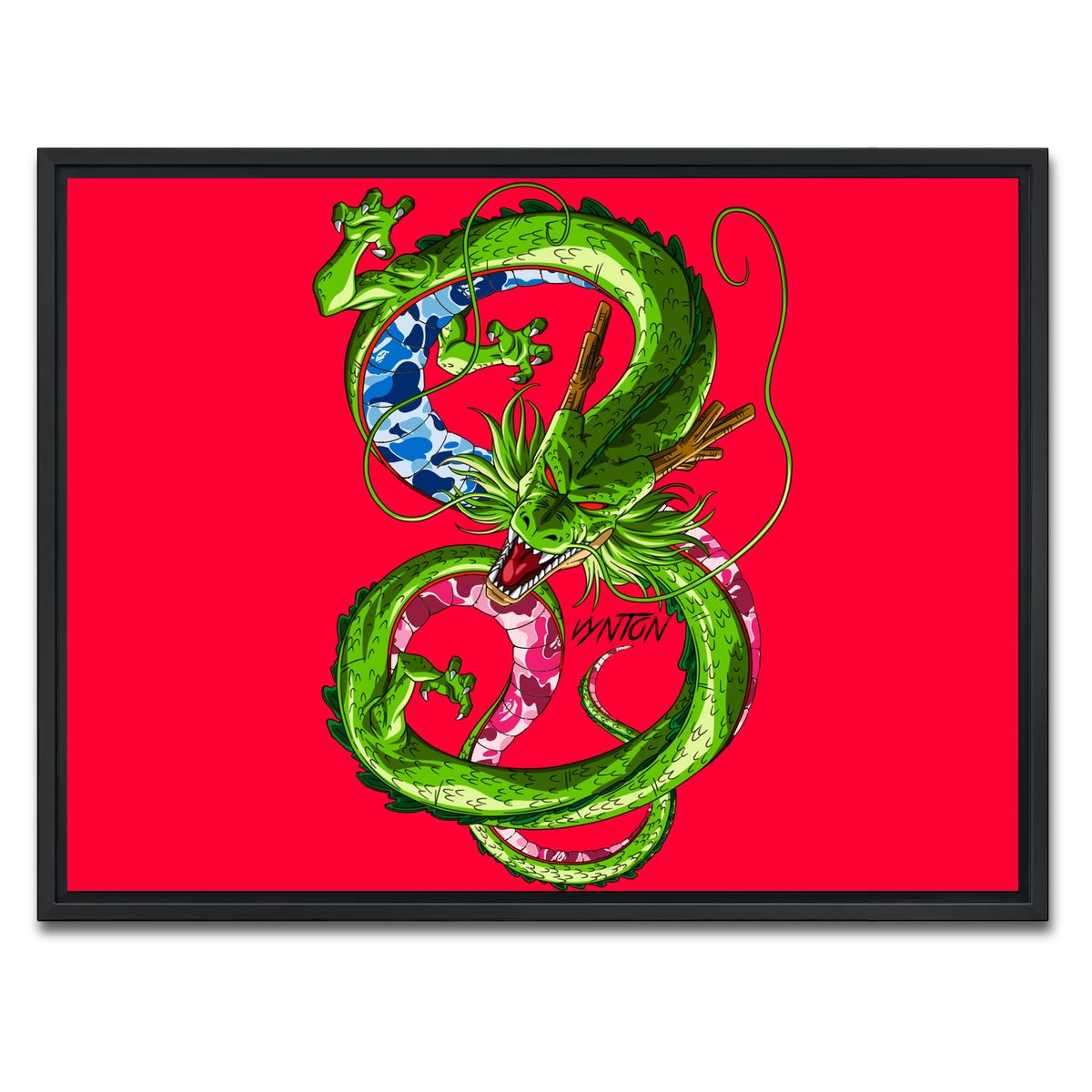 AUTO-MOCKUP WHITE | BAPE SHENRON | 1 Piece | Black Framed Canvas | group=4x3