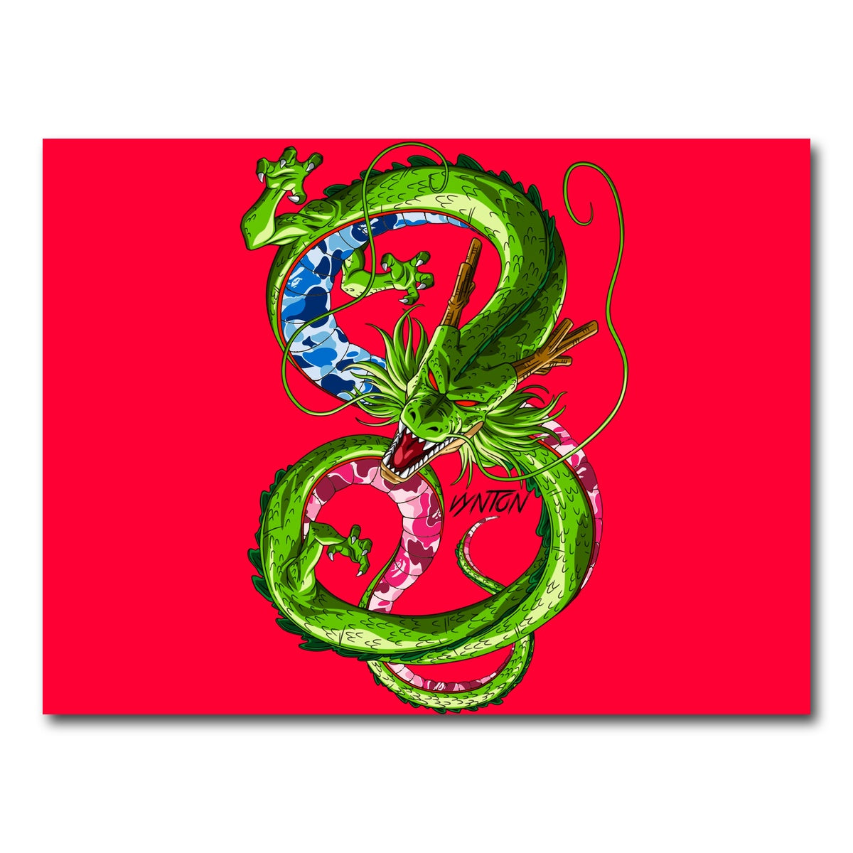 AUTO-MOCKUP WHITE | BAPE SHENRON | 1 Piece | Gallery Wrap Canvas | group=4x3