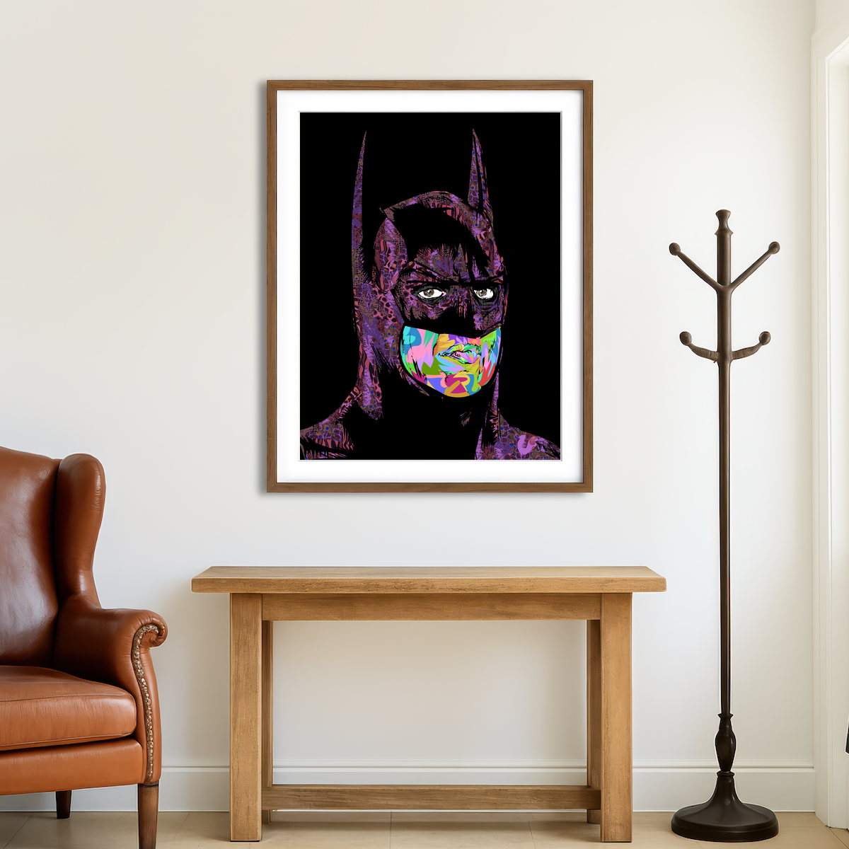 AUTO-MOCKUP ROOM | Batman Color Wall Art