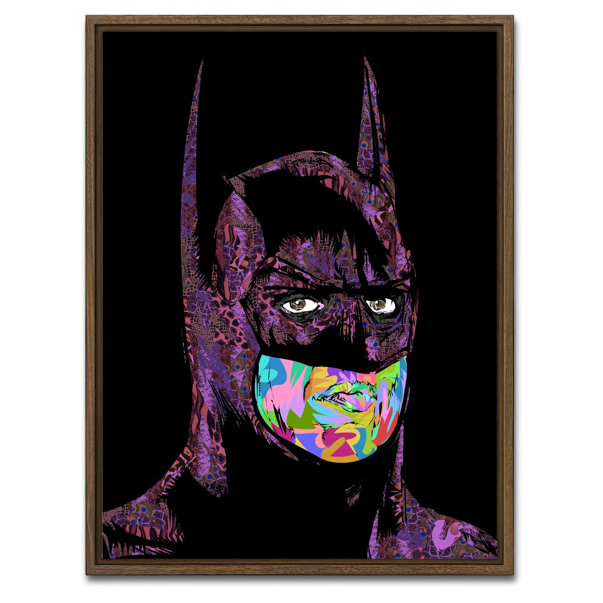 AUTO-MOCKUP WHITE | BATMAN Color | 1 Piece | Walnut Framed Canvas | group=3x4