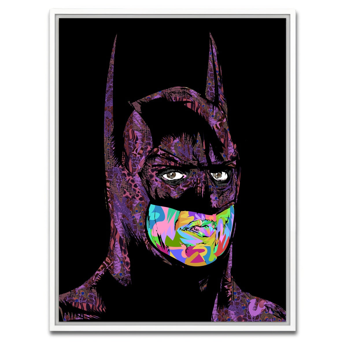 AUTO-MOCKUP WHITE | BATMAN Color | 1 Piece | White Framed Canvas | group=3x4