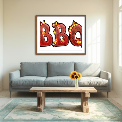 AUTO-MOCKUP ROOM | BBQ Wall Art
