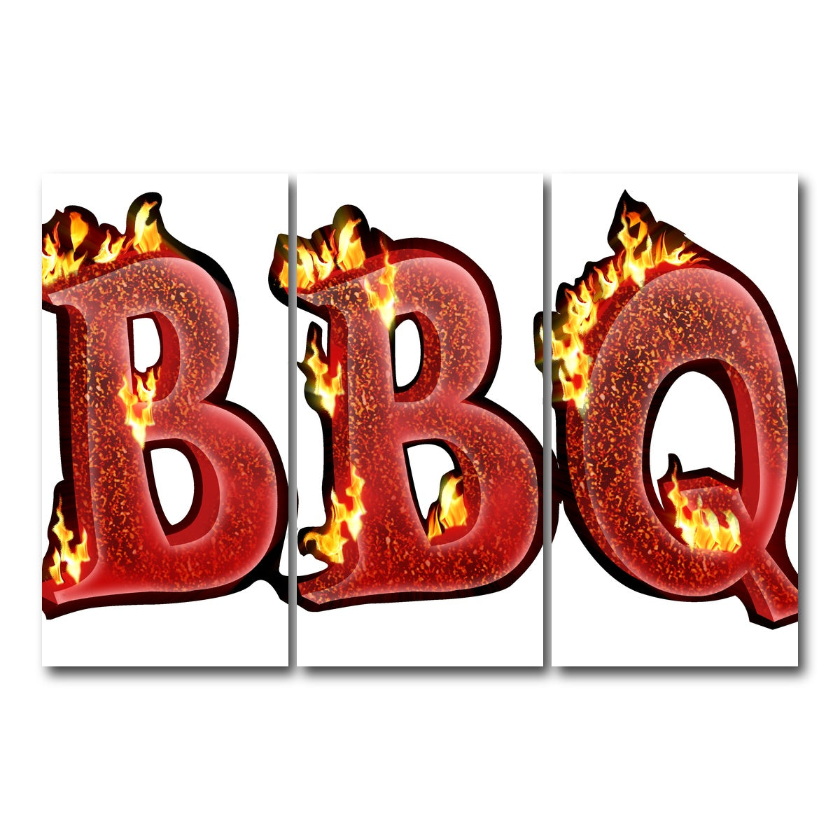 AUTO-MOCKUP WHITE | BBQ | 3 Piece | Gallery Wrap Canvas | group=12x24