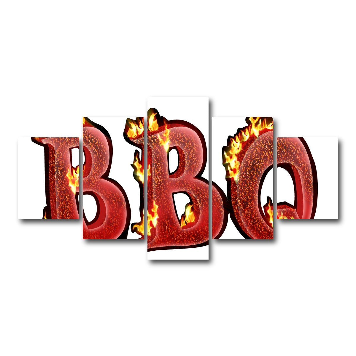 AUTO-MOCKUP WHITE | BBQ | 5 Piece | Gallery Wrap Canvas | group=5_short