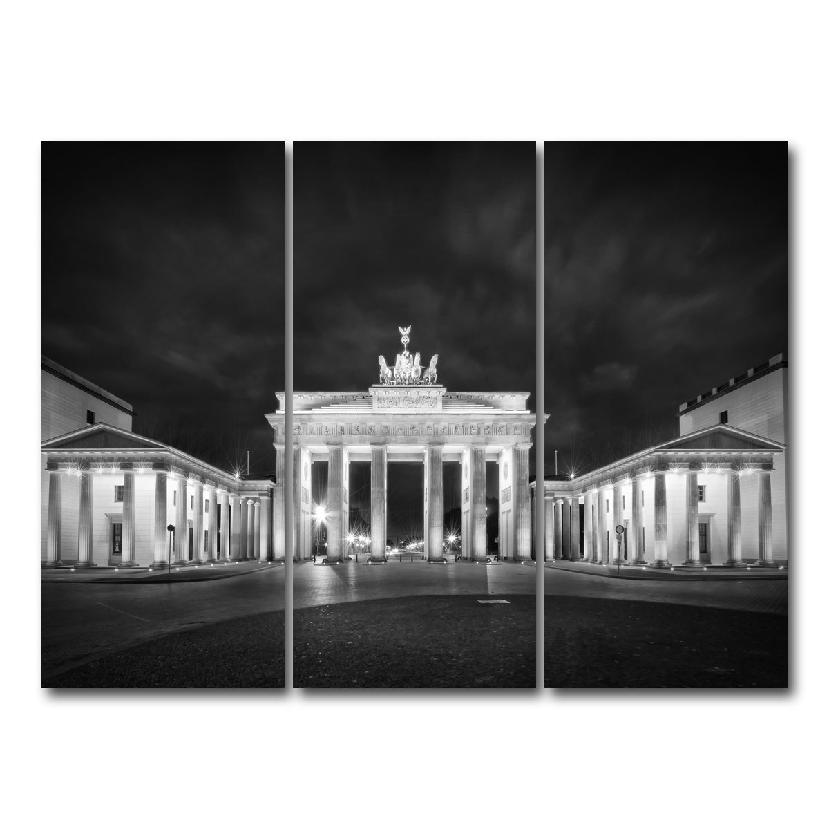 AUTO-MOCKUP WHITE | BERLIN Brandenburg Gate | 3 Piece | Gallery Wrap Canvas | group=8x18