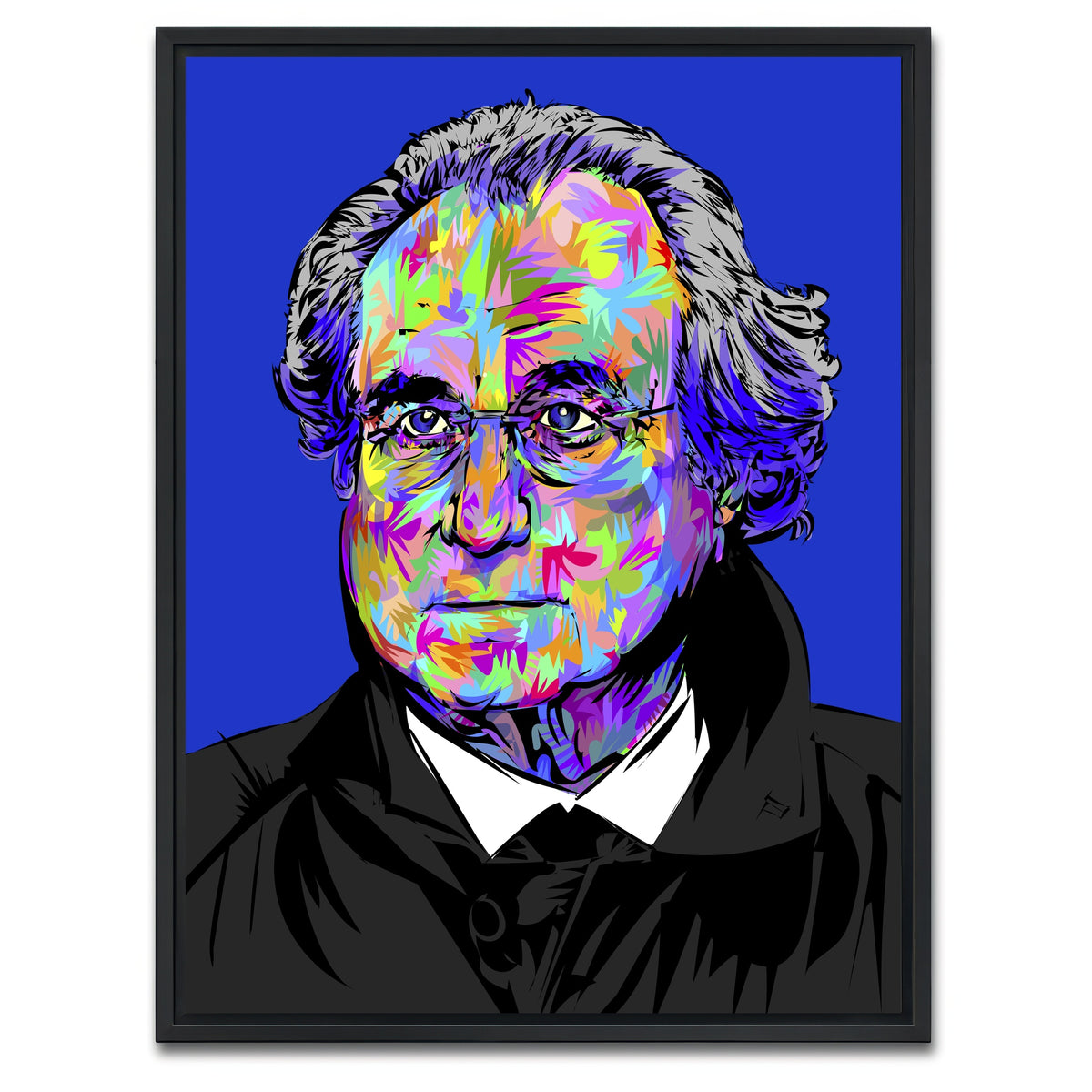 AUTO-MOCKUP WHITE | BERNIE MADOFF | 1 Piece | Black Framed Canvas | group=3x4