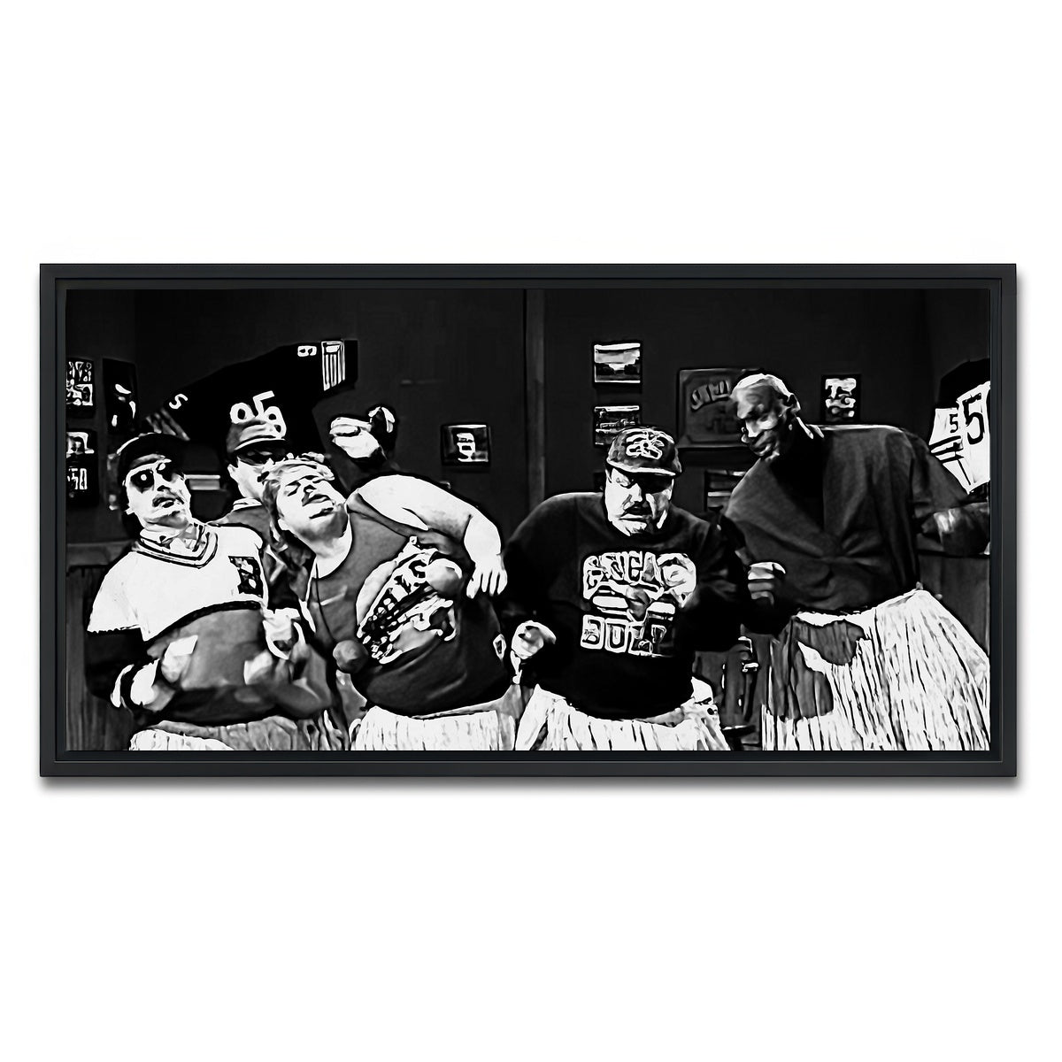 AUTO-MOCKUP WHITE | BILL SWERSKI & JORDAN Grayscale | 1 Piece | Black Framed Canvas | group=2x1