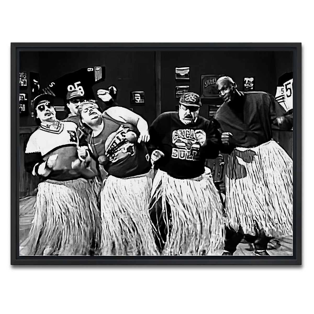 AUTO-MOCKUP WHITE | BILL SWERSKI & JORDAN Grayscale | 1 Piece | Black Framed Canvas | group=4x3