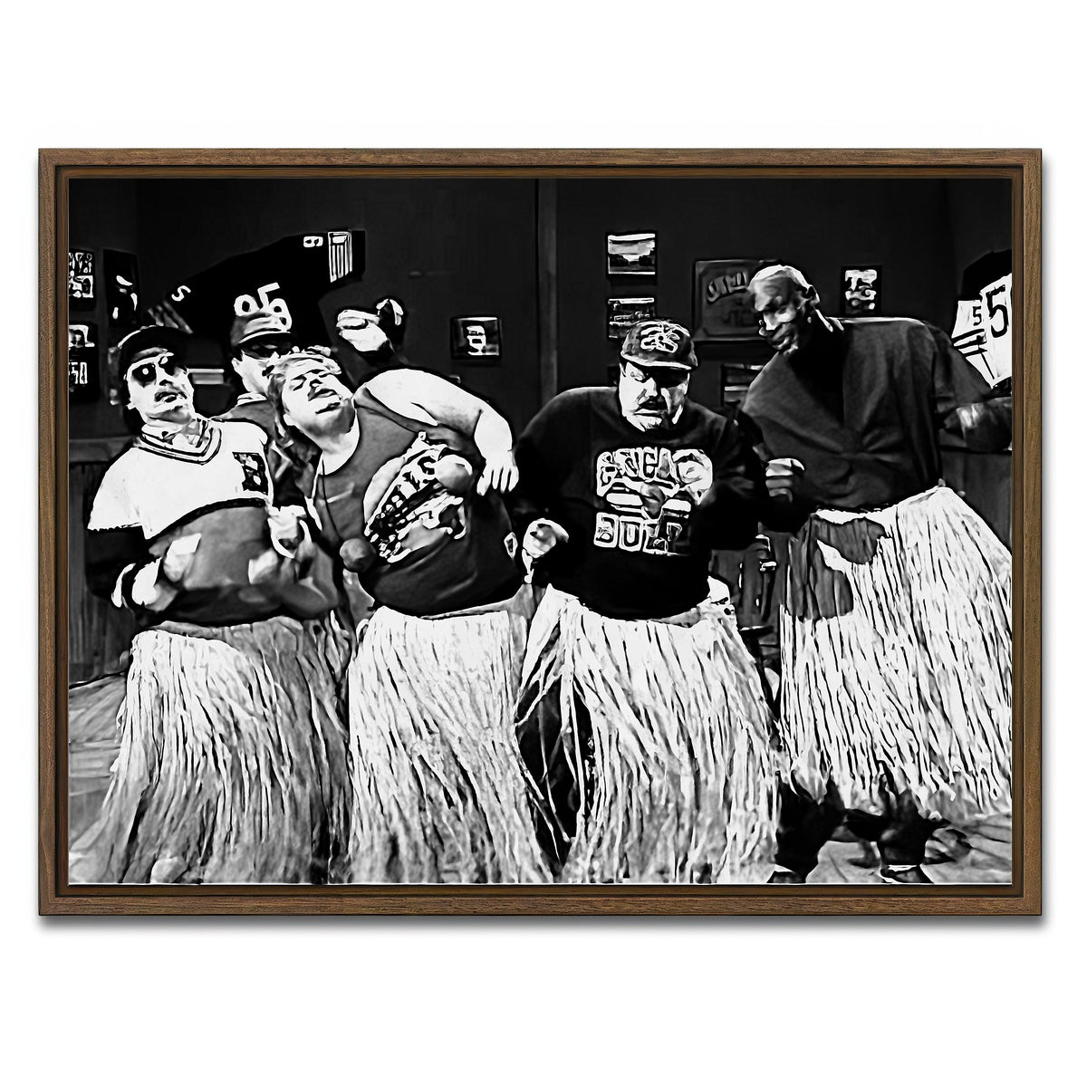 AUTO-MOCKUP WHITE | BILL SWERSKI & JORDAN Grayscale | 1 Piece | Walnut Framed Canvas | group=4x3