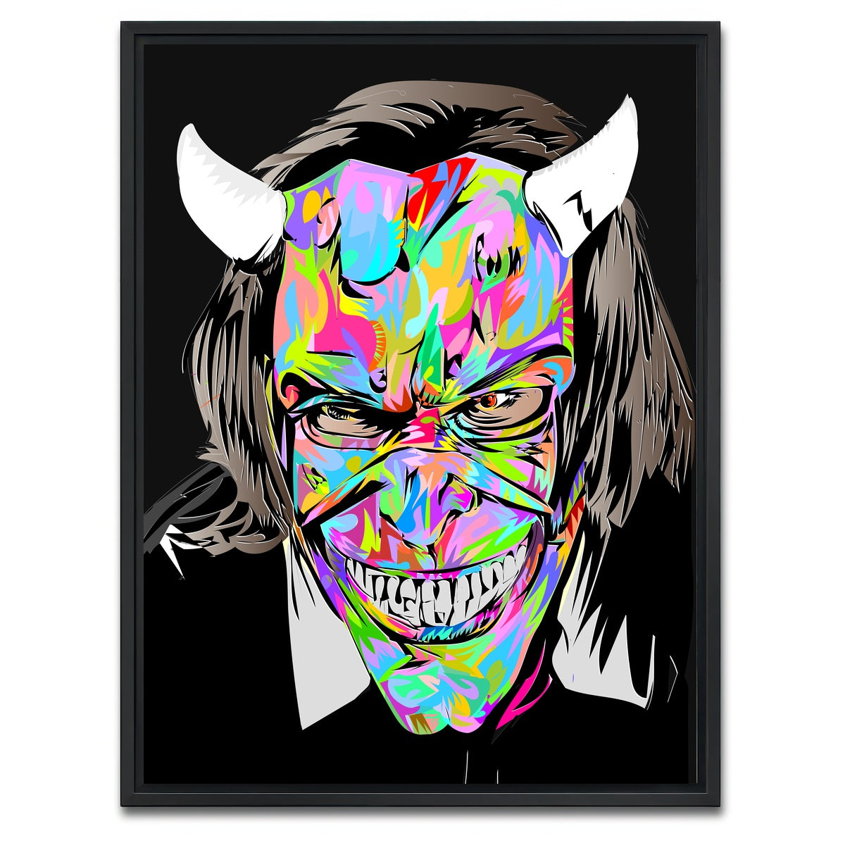 AUTO-MOCKUP WHITE | BLACK PHONE | 1 Piece | Black Framed Canvas | group=3x4