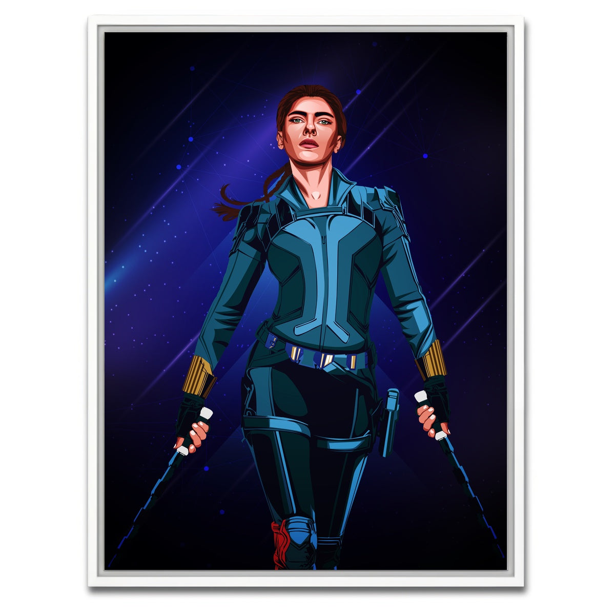 AUTO-MOCKUP WHITE | BLACK WIDOW | 1 Piece | White Framed Canvas | group=3x4
