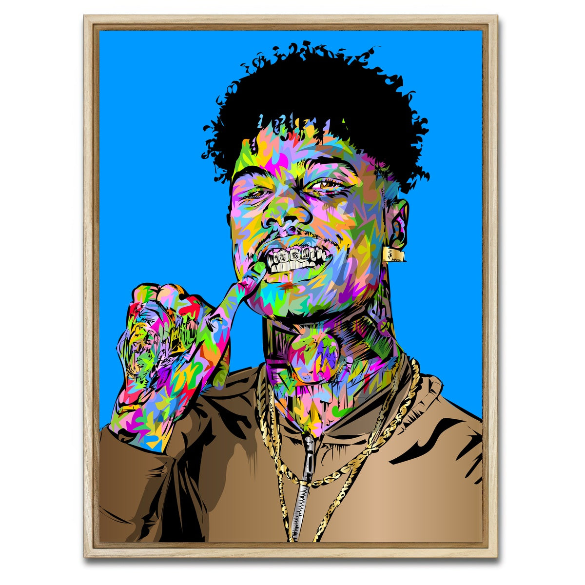 AUTO-MOCKUP WHITE | BLUE FACE | 1 Piece | Natural Framed Canvas | group=3x4