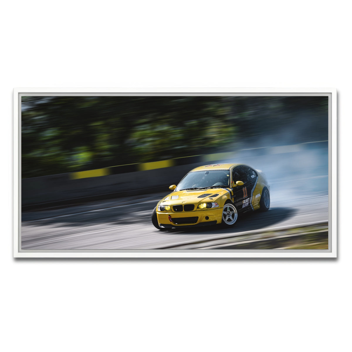 AUTO-MOCKUP WHITE | BMW Racing | 1 Piece | White Framed Canvas | group=2x1