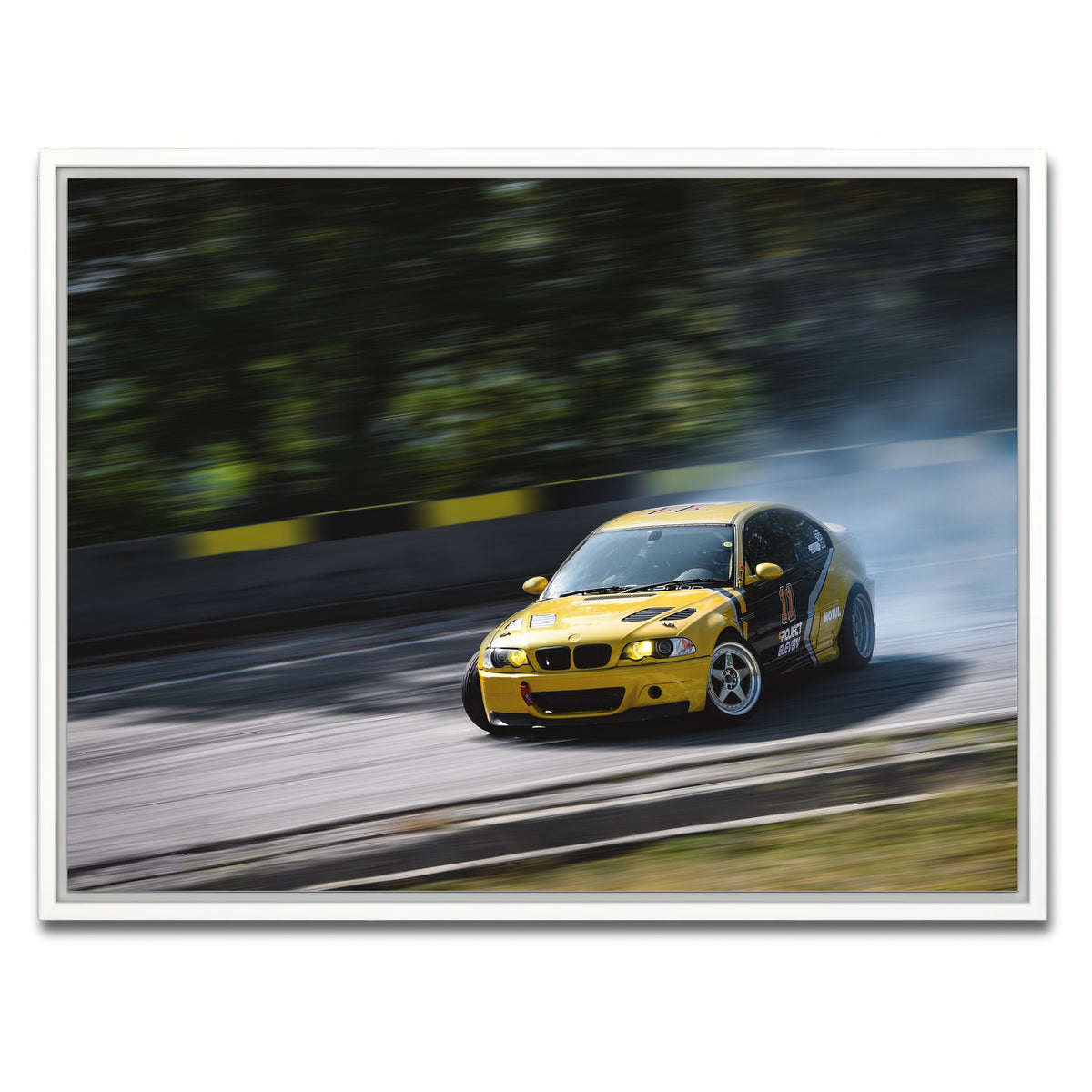 AUTO-MOCKUP WHITE | BMW Racing | 1 Piece | White Framed Canvas | group=4x3