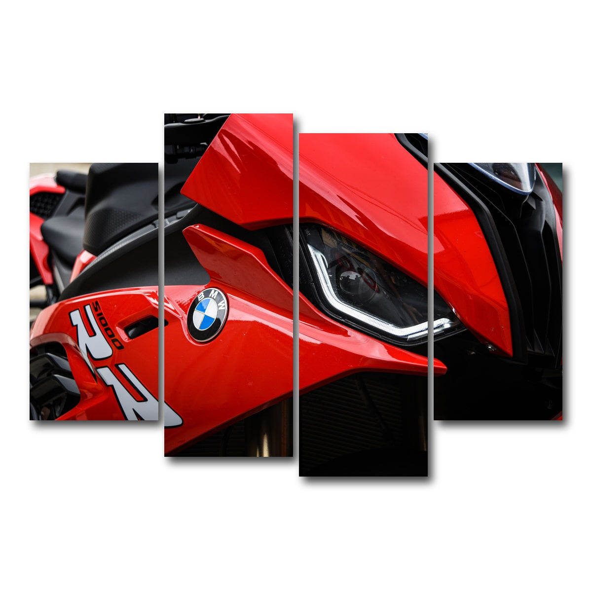AUTO-MOCKUP WHITE | BMW S1000 | 4 Piece | Gallery Wrap Canvas | group=4_short