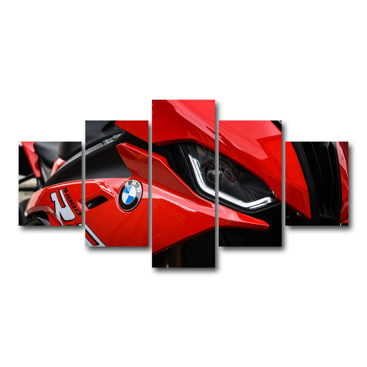 AUTO-MOCKUP WHITE | BMW S1000 | 5 Piece | Gallery Wrap Canvas | group=5_short
