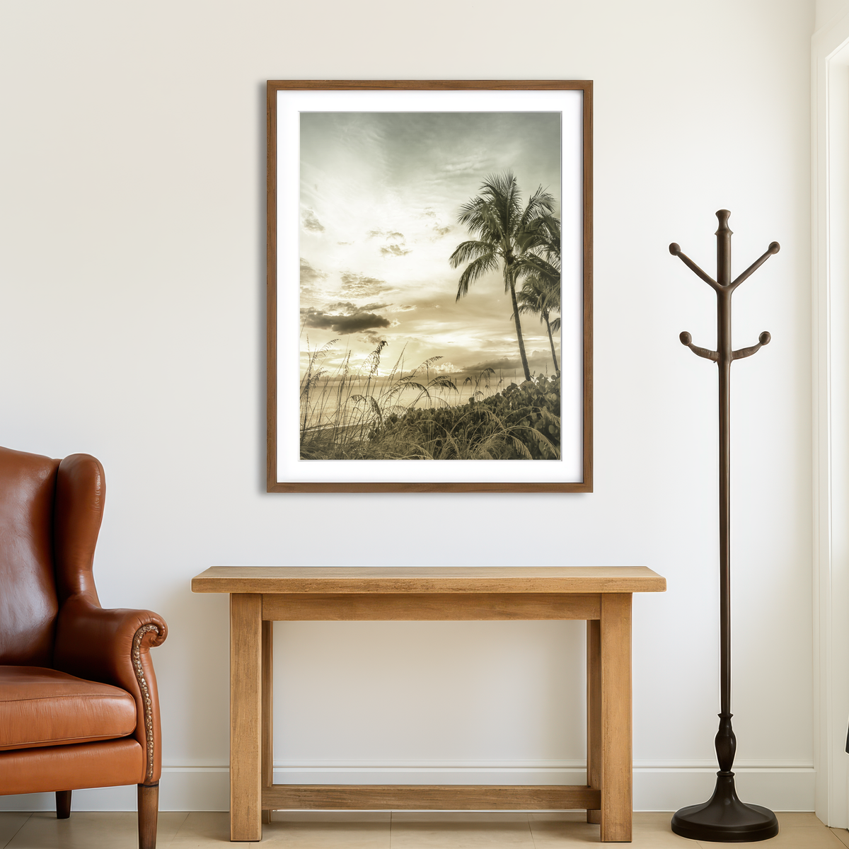 AUTO-MOCKUP ROOM | Bonita Beach Vintage Sunset Wall Art