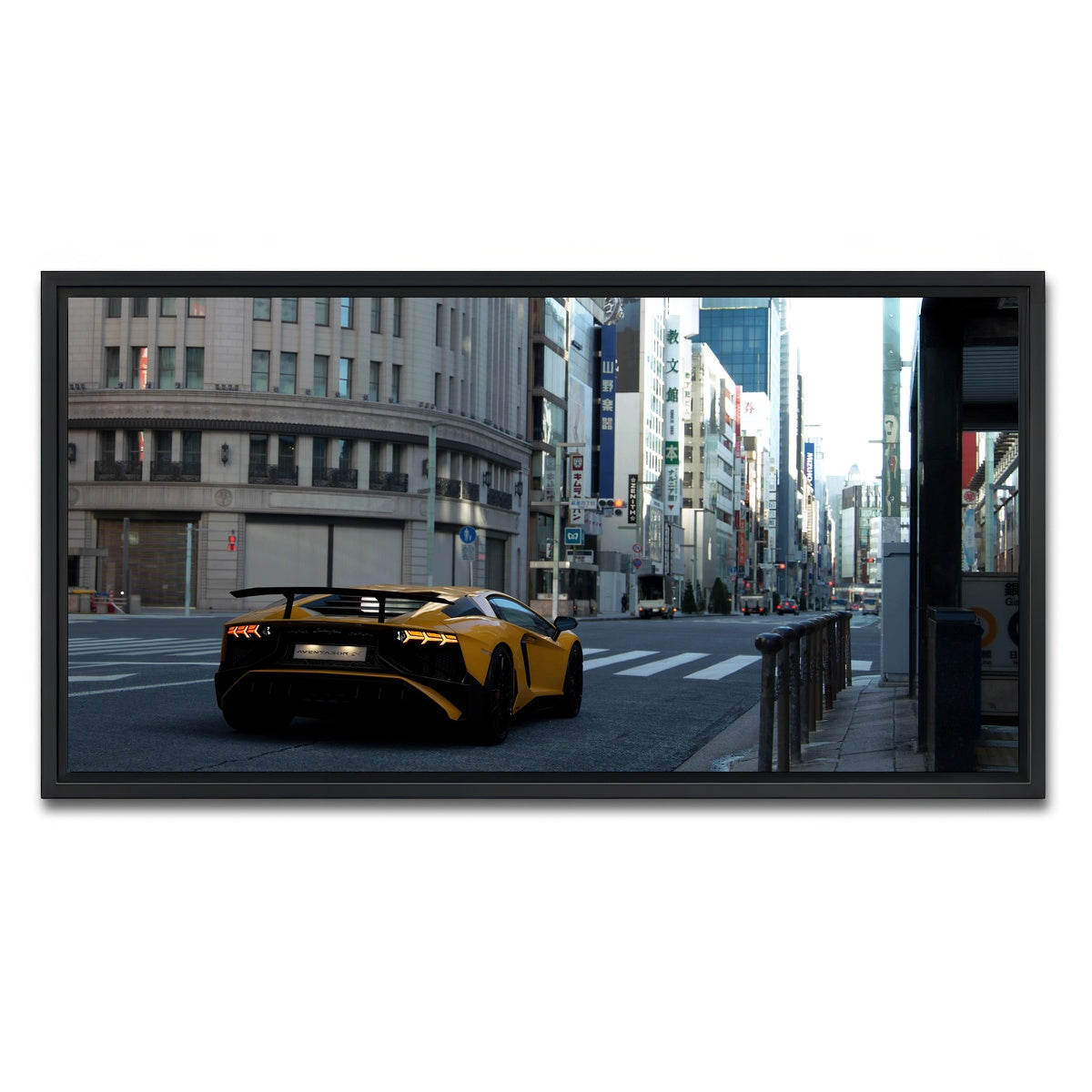 AUTO-MOCKUP WHITE | BOSS FIGHT | 1 Piece | Black Framed Canvas | group=2x1