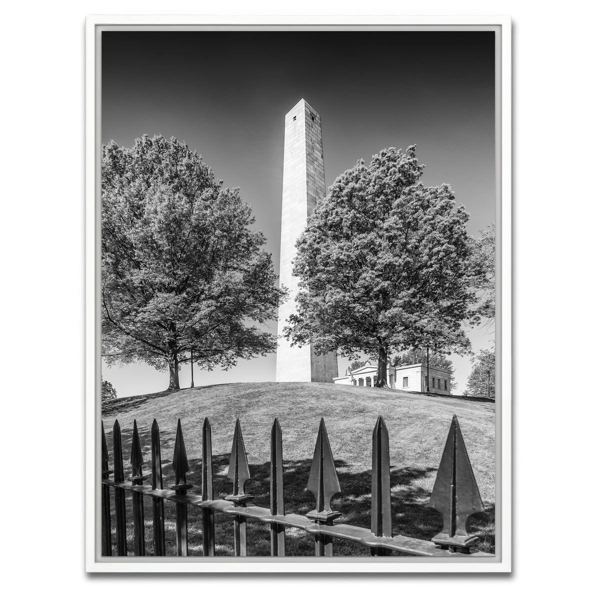 AUTO-MOCKUP WHITE | BOSTON Bunker Hill Monument | 1 Piece | White Framed Canvas | group=3x4