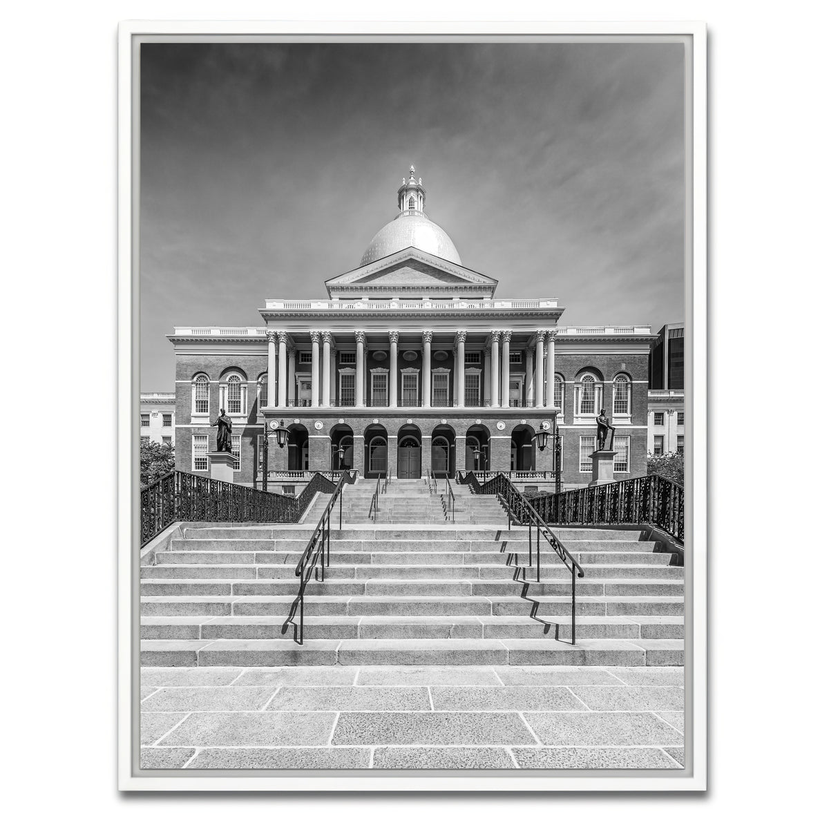 AUTO-MOCKUP WHITE | BOSTON Massachusetts State House | 1 Piece | White Framed Canvas | group=3x4
