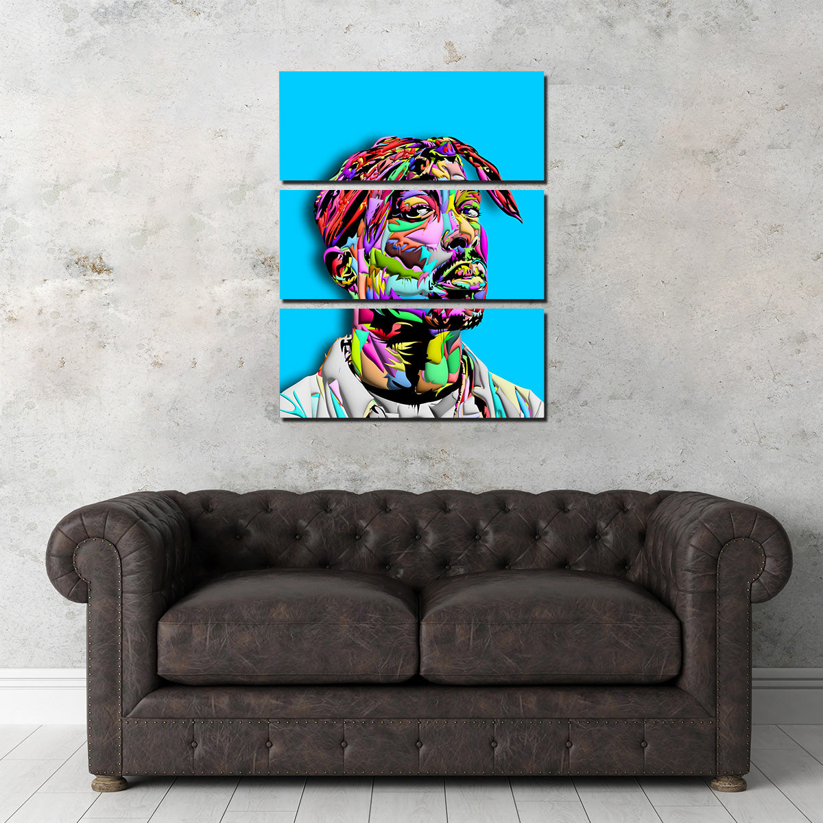 2pac Blue Wall Art