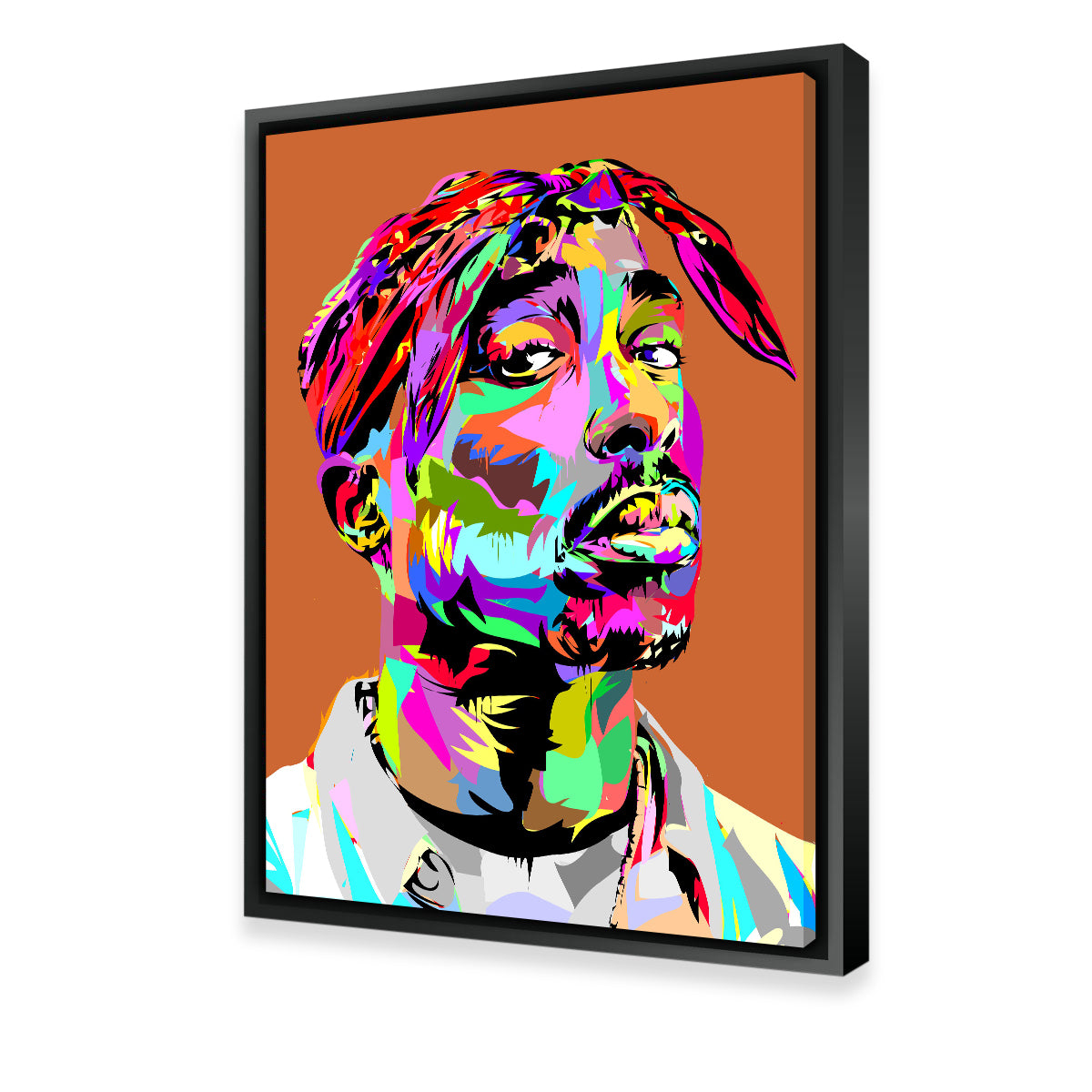 Brown Tupac Red Wall Art