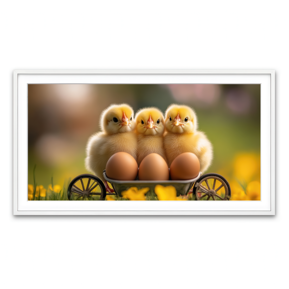 Framed Print 2x1 White