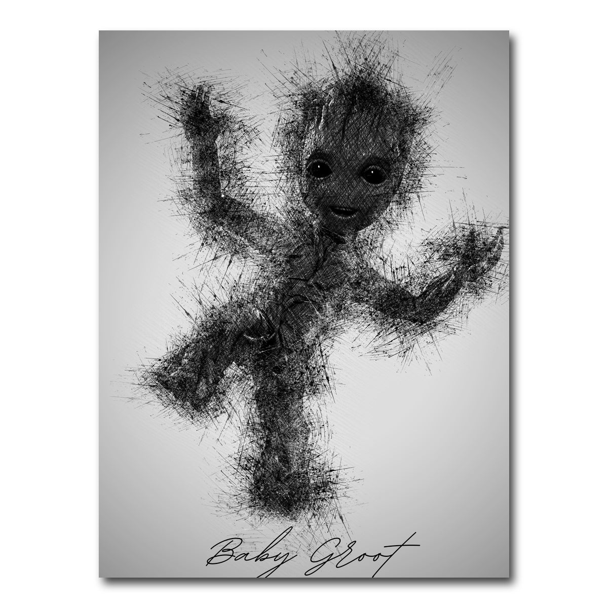 AUTO-MOCKUP WHITE | Baby Groot | 1 Piece | Gallery Wrap Canvas | group=3x4