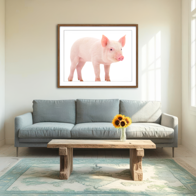 AUTO-MOCKUP ROOM | Baby Pig Wall Art
