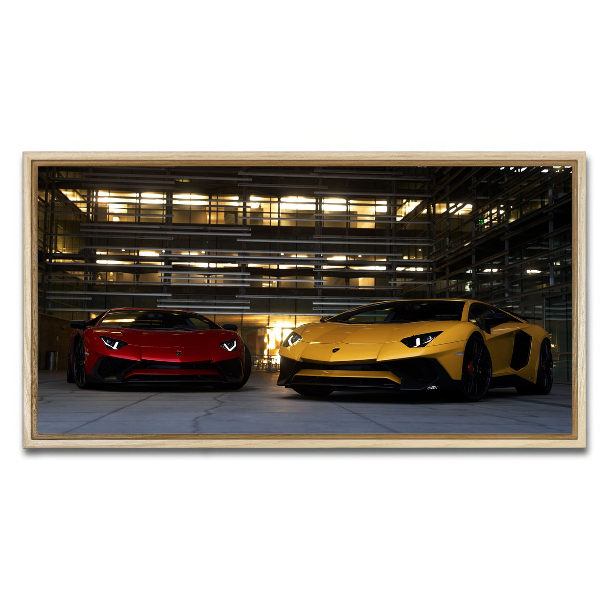 AUTO-MOCKUP WHITE | Bad Boy Combo | 1 Piece | Natural Framed Canvas | group=2x1