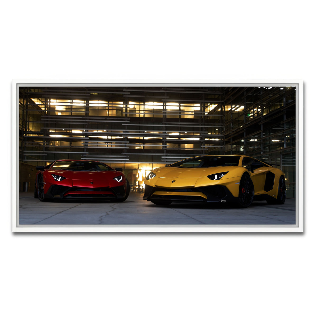AUTO-MOCKUP WHITE | Bad Boy Combo | 1 Piece | White Framed Canvas | group=2x1