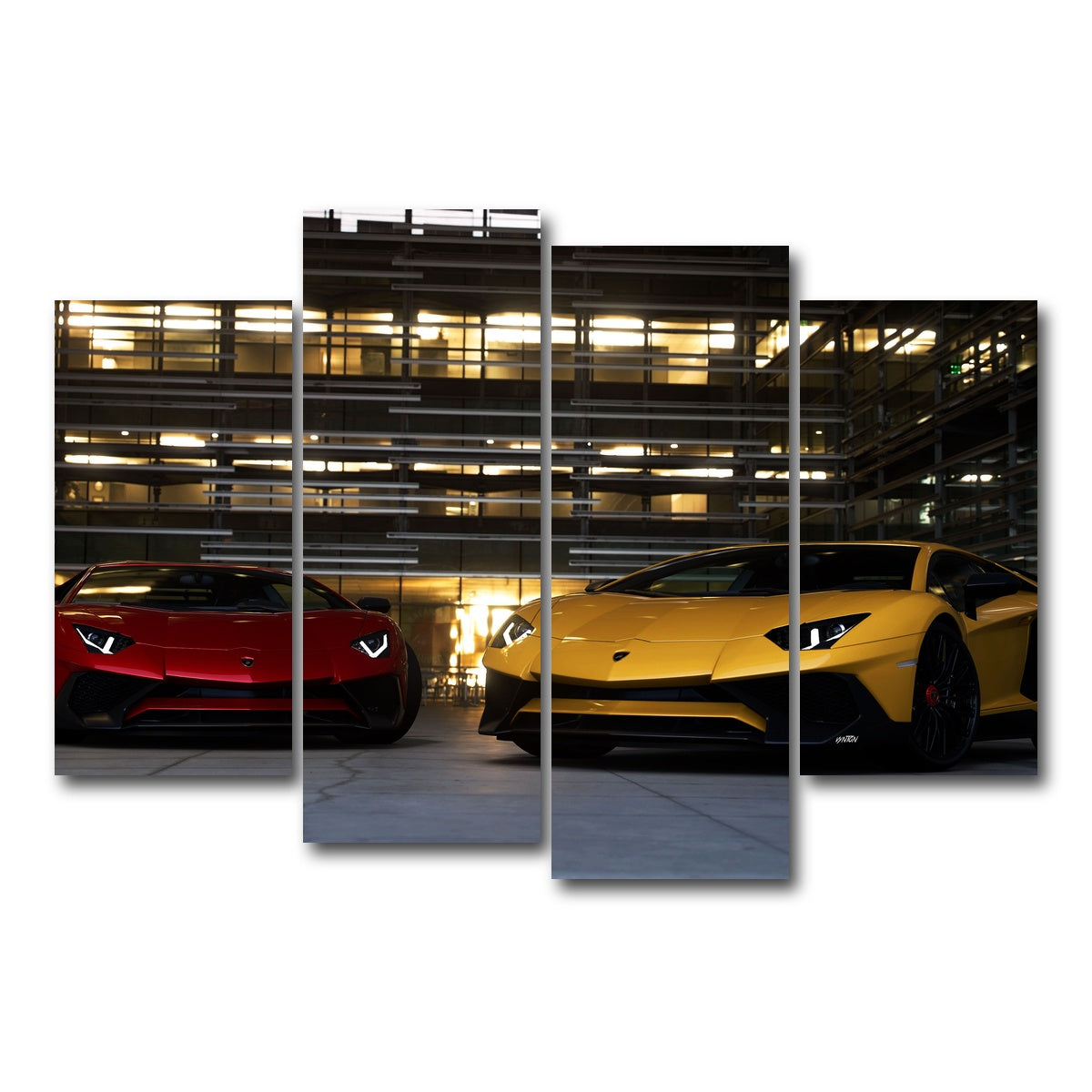 AUTO-MOCKUP WHITE | Bad Boy Combo | 4 Piece | Gallery Wrap Canvas | group=4_short