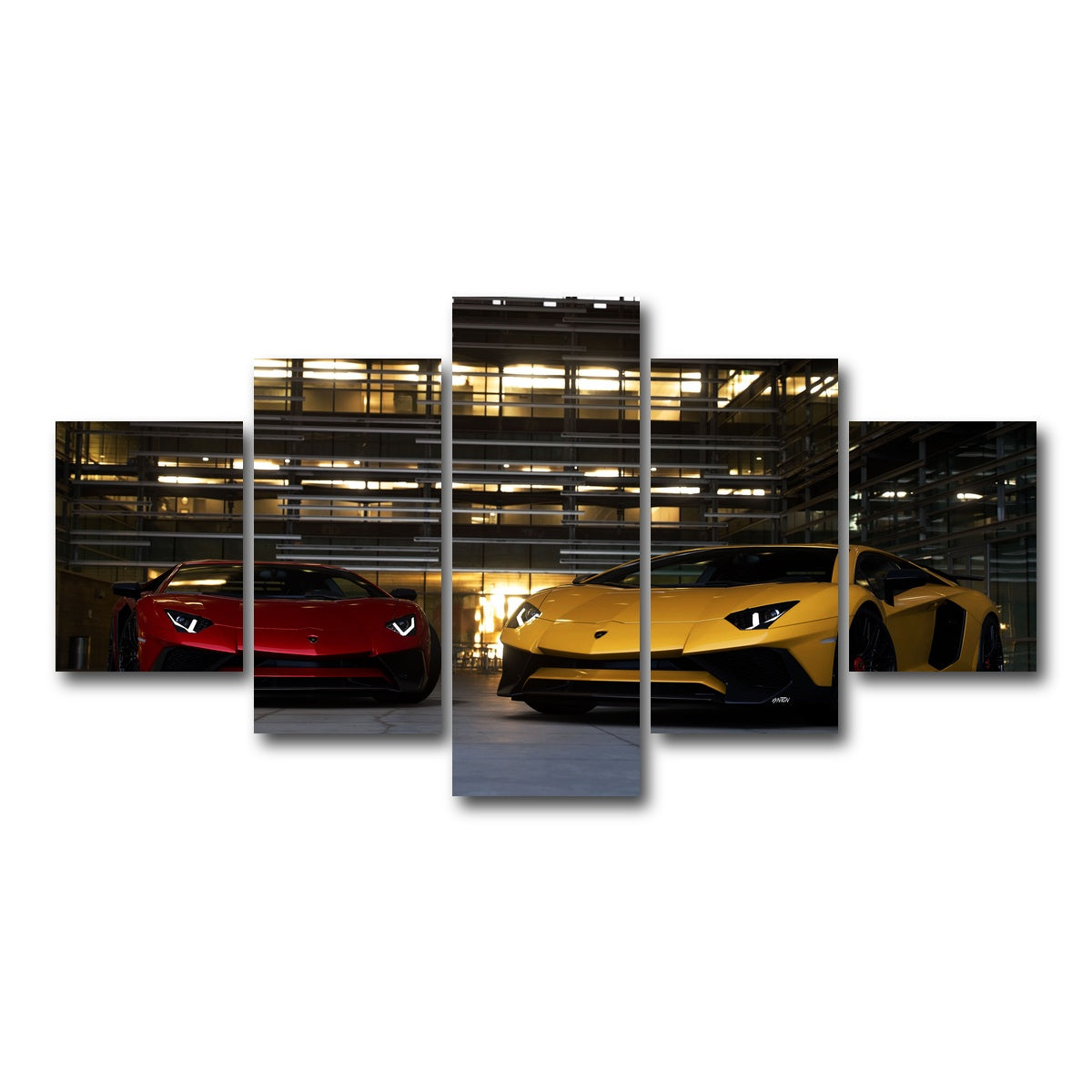 AUTO-MOCKUP WHITE | Bad Boy Combo | 5 Piece | Gallery Wrap Canvas | group=5_short