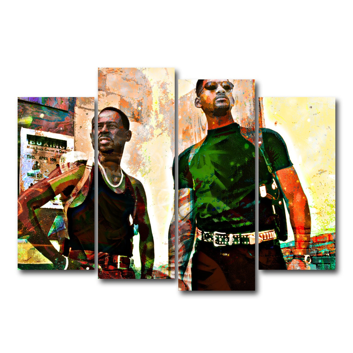 AUTO-MOCKUP WHITE | Bad Boys | 4 Piece | Gallery Wrap Canvas | group=4_normal