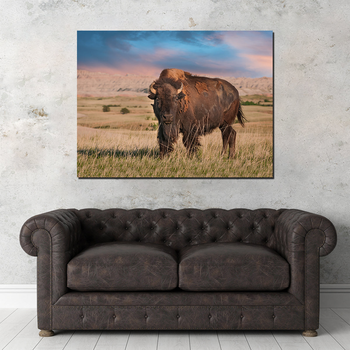 Badlands Bison Bull Wall Art