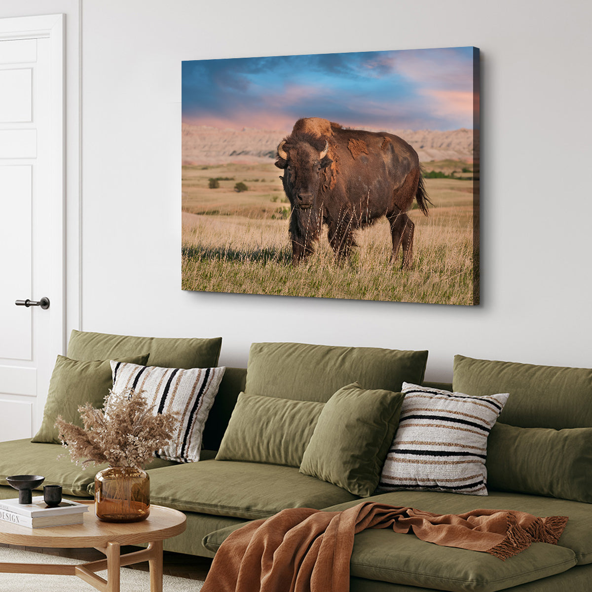 Badlands Bison Bull Wall Art