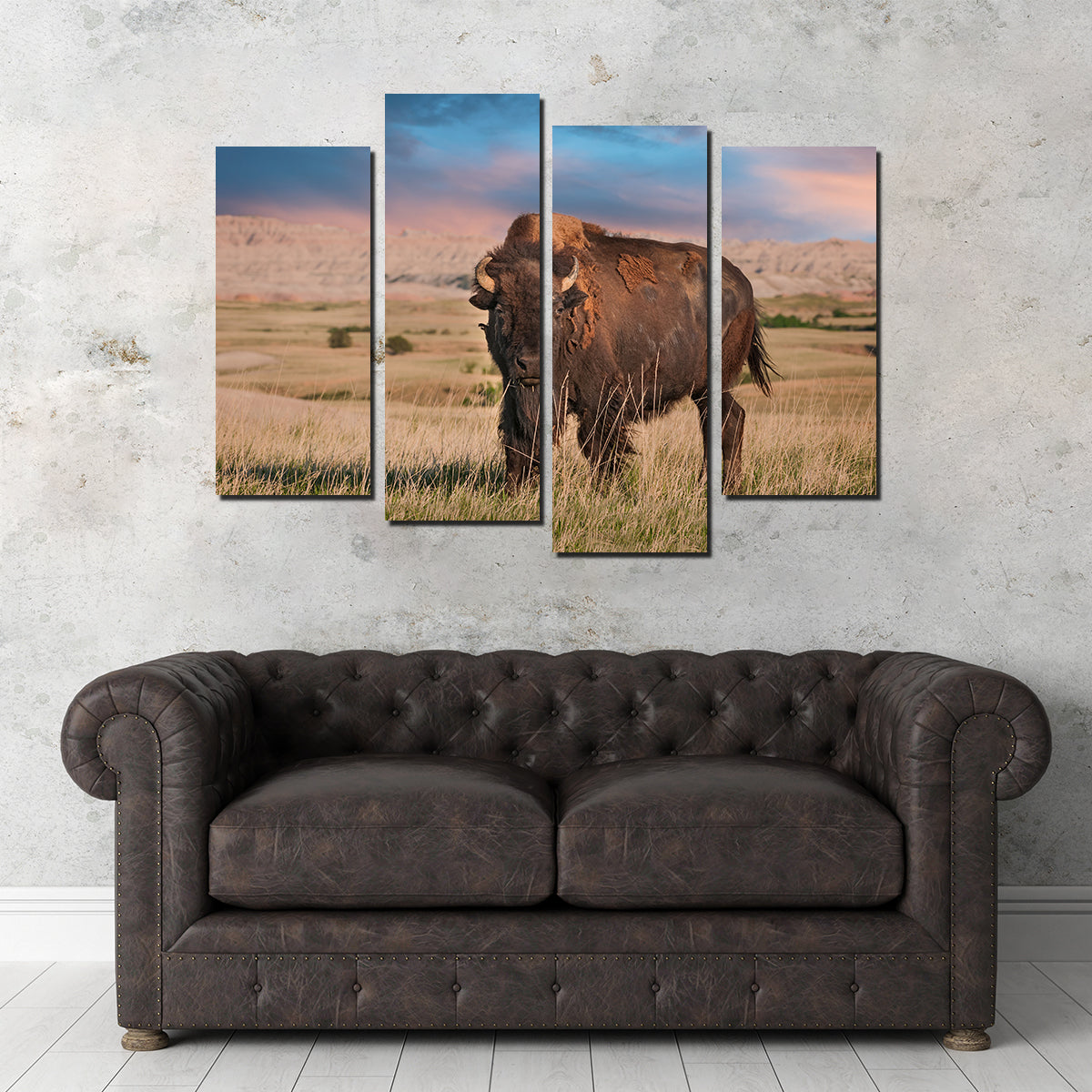 Badlands Bison Bull Wall Art