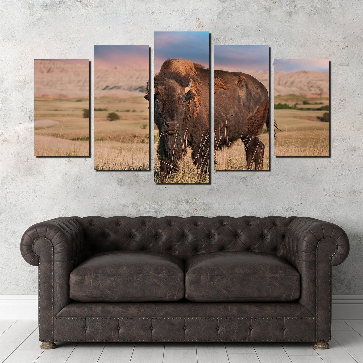 Badlands Bison Bull Wall Art