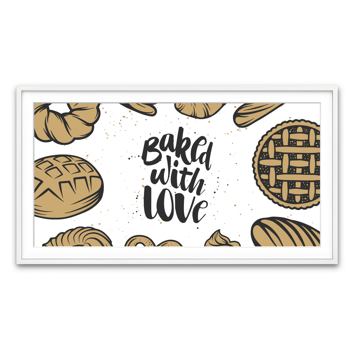 Framed Print 2x1 White