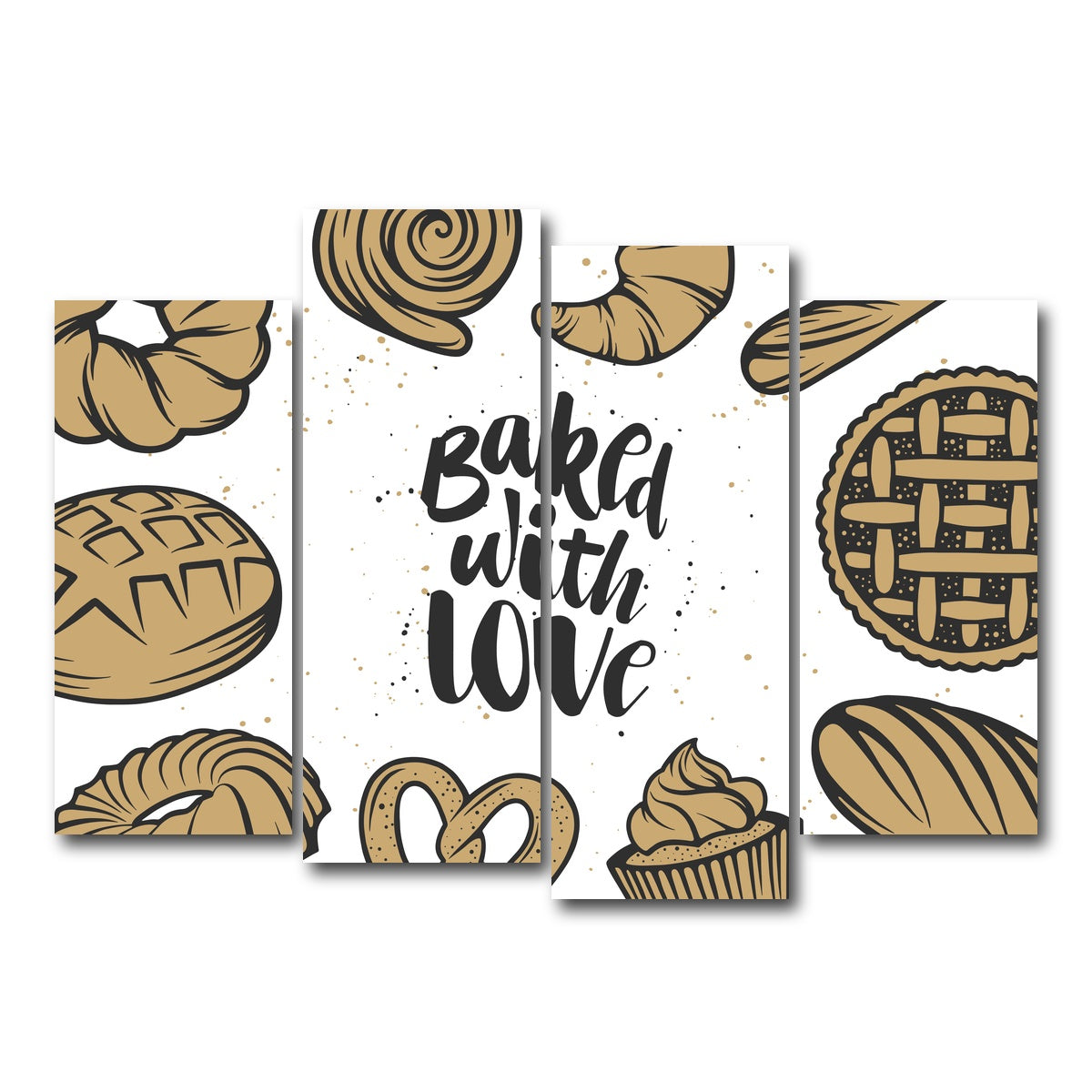 AUTO-MOCKUP WHITE | Baked With Love | 4 Piece | Gallery Wrap Canvas | group=4_normal