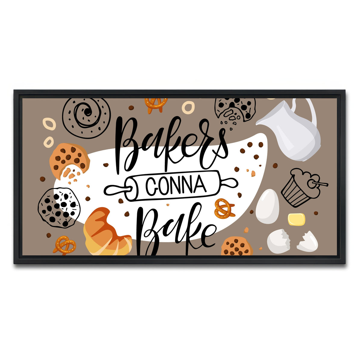 AUTO-MOCKUP WHITE | Baker Gonna Bake | 1 Piece | Black Framed Canvas | group=2x1
