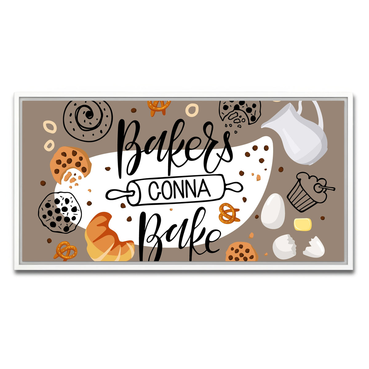 AUTO-MOCKUP WHITE | Baker Gonna Bake | 1 Piece | White Framed Canvas | group=2x1