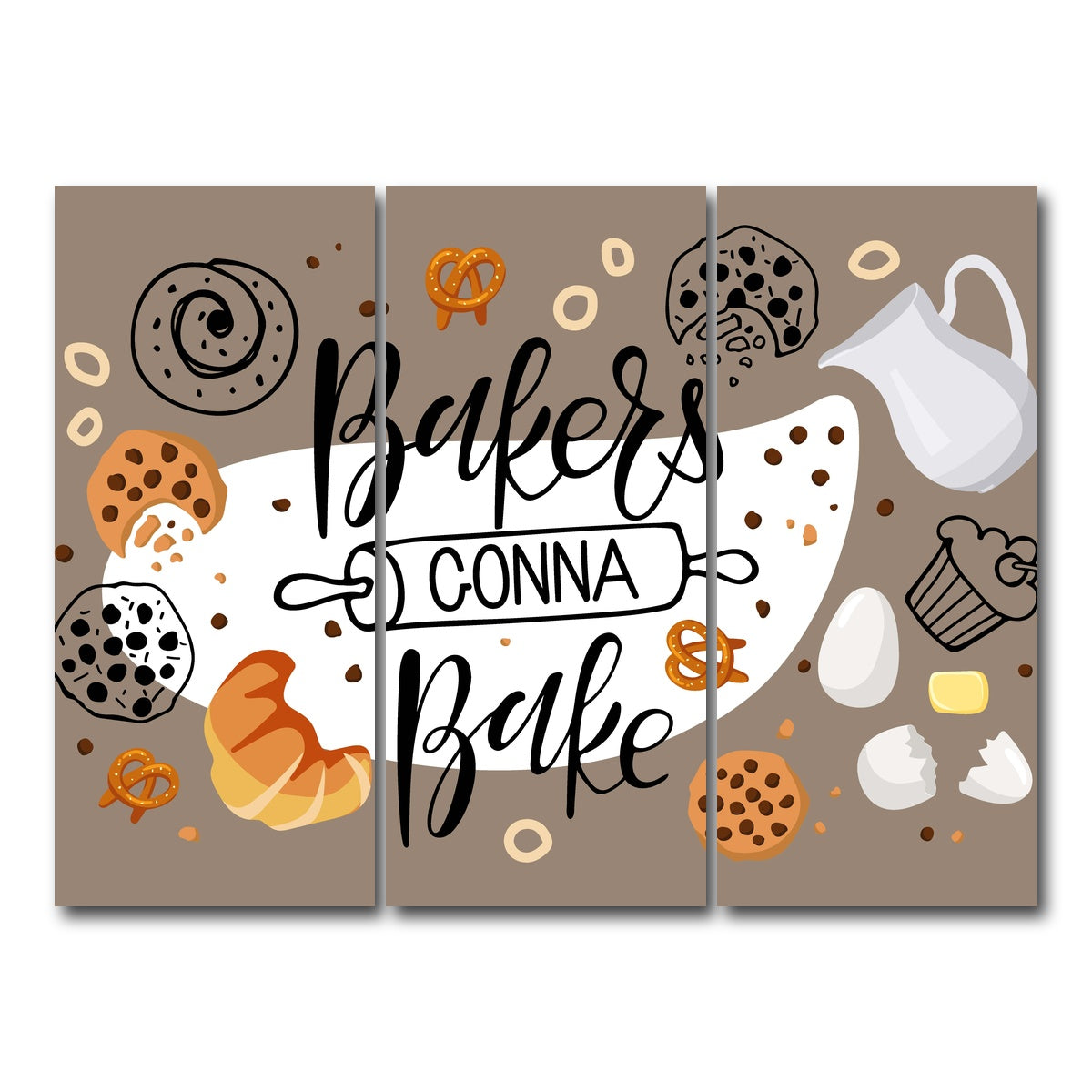 AUTO-MOCKUP WHITE | Baker Gonna Bake | 3 Piece | Gallery Wrap Canvas | group=8x18